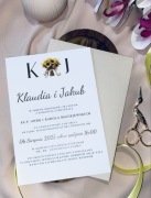 Zaproszenie ślubne ze słonecznikiem