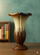 Wazon na nodze, ceramiczny, Dzbanek, 23,5cm. Lata 40. XXw. Vintage