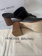 Vanessa Brunno klapki czarne na korku rozmiar 39