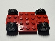 LEGO PODWOZIE AUTA  4x7x2/3  2441 CZERWONE PLUS KOLA