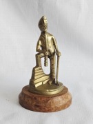 Figura  mosiężna GÓRNIK  figurka z mosiądzu vintage retro figury mosiężne 