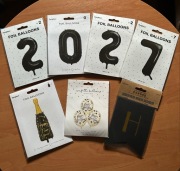 Dekoracje na sylwestra balony baner happy new year