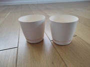 2x Doniczka z Podstawką Coubi DUOP120 Krem 12cm