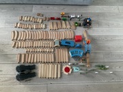 Pociag, Kolejka+drewniane tory, 100+ elementów Brico