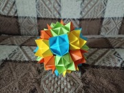 Kula Kolczatka Kolorowa Origami 3D