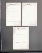 Zestaw tablic magnetycznych na lodówkę A4 - Planer + Tracker + Lista