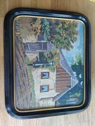 Drewniana rama czarna złocenie.