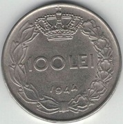 Rumunia 100 lei lejów 1944 - 28 mm - nr 3