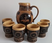 KOMPLET DO NAPOJÓW ZIERKERAMIK DON KICHOT DZBANEK SZKLANKI 