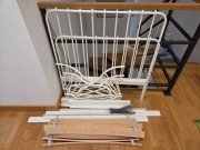 MINNEN IKEA łóżko. Rozsuwana rama łóżka i dno łóżka, biały, 80x200 cm