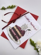 Kartka z urodzinową, urodziny, ręcznie rysowana, z kopertą A5