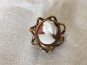 Stara broszka z kameą - Kamea art.jewellery