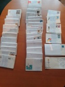 F.D.C.Koperty pierwszego dnia obiegu lata 1956-61,61-69,70-75.Cena Promoc.