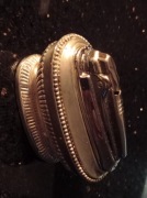 Zapalniczka wintage Anglia,kamień naturalny wbudowany w uchwyt,unikat.