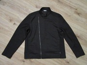 CALVIN KLEIN męska bluza jak kurtka ramoneska czarna slim fit_ M