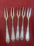 Stare Platerowe Widelce do Cytryn Sygnowane