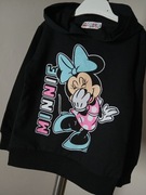 Komplet dziecięcy dresowy czarny bluza spodnie myszka minnie r.1-2l.