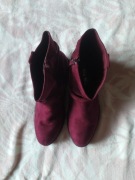 Bordowe botki rozmiar 37