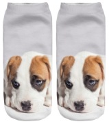 Stopki skarpetki damskie nadruk print 3d pies