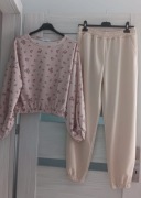 Dres masełko bluza kwiatuszki