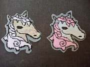 Aplikacja naszywka cekiny konik kucyk