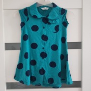 Matalan luźna bluzka tunika w grochy 140