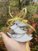 6 sztuk ręcznie robionych witrażowych zawieszek na choinkę 