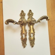 Klamka mosiezna retro barok