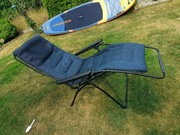 Fotel ogrodowy Lafuma lezak granatowy rozkładany relax składany regulacja 