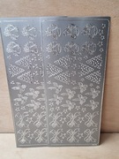 Naklejki metaliczne ażurowe Boże Narodzenie zestaw