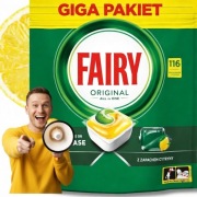 Fairy Original All in One kapsułki do zmywarki cytryna 116 szt.