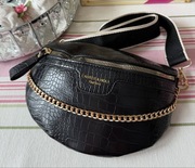 Nerka czarna z łańcuchem złotym