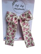 Elegancka duża kokarda w różyczki 