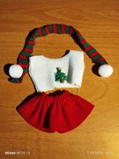 Ubranko dla lalki Labubu Boże Narodzenie 