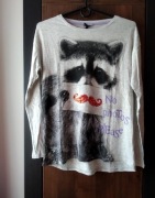 Bluzka z długim rękawem Next szop pracz raccoon