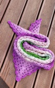 Clover Big and warm crochet shawl handmade