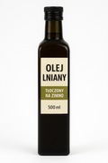 Olej Lniany 500 ml Tłoczony na Zimno Wysoka Zawartość Omega 3