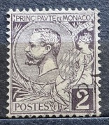 Monako, 1891r, Mi.12, Znaczek przedstawia profil księcia Alberta I
