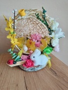 Stroik wielkanocny handmade zajączek, kurczak, dekoracja na Wielkanoc 