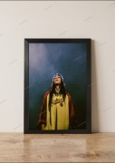 Plakat Billie Eilish Matt A4 Bez ramki Patrząc w niebo 