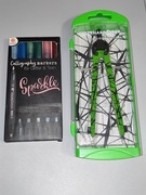 Cyrkiel Eberhard Faber Schnellverstellzirkel Zielony Nowy w Pudełku +Gratis