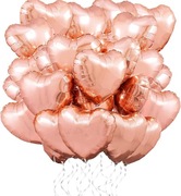 Balony foliowe w kształcie serca 25 sztuk