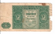Banknot o nominale 2 zł z 1946 roku