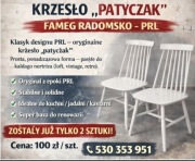 Krzesło patyczak Fameg Radomsko PRL 8 sztuk 