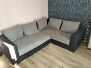 Narożnik z funkcja spania szary