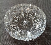 Duża kryształowa popielnica vintage z czasów PRL