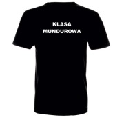 Koszulka Unisex Klasa Mundurowa Czarna "S"