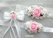 Opaska, pasek i ozdoba świecy do chrztu. Komplet. Różne kolory.