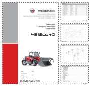 WEIDEMANN 4512CC40 Wheel Loader Parts Catalog Katalog części
