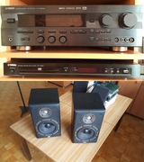 Amplituner Yamaha RX-V596 + DVD Yamaha DVD-S663 + 2 głośniki B&W DM303